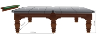Бильярдный стол - Hardy 10 Футов, Русская пирамида, Сланец Orero 25 мм