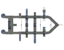 Детская игровая площадка Баркентина Лагуна (винтовой скат) ДИК 2.03.3.06-12 H=1200 H=1500 H=2000