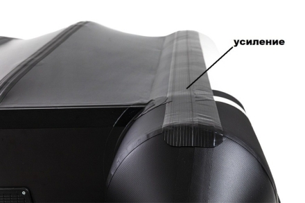 Броня-280 СК слань+киль белый-черный (лодка ПВХ под мотор с усилением), фото 3