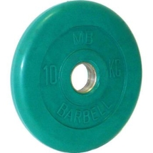 Диск обрезиненный цветной BARBELL 10 кг., d51мм