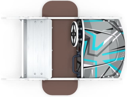 Кабриолет (серый) - Беседка машинка средняя - мф 10.03.02-04.И1, фото 5