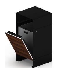 Урна парковая (черная) - МФ 50.02.03-01 (под анкера), фото 1