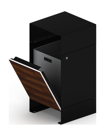 Урна парковая (черная) - МФ 50.02.03-01 (под анкера), фото 1