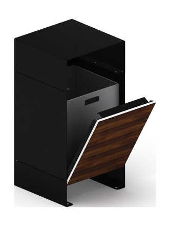 Урна парковая (черная) - МФ 50.02.03-01 (под анкера), фото 4