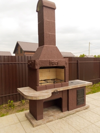 Печь № 20 — Печь барбекю с печью под казан (Большая топка), фото 5