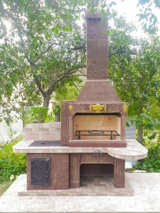 Печь № 20 — Печь барбекю с печью под казан (Большая топка), фото 4