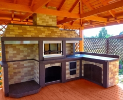 Мангал с казаном, тандыром и угловым шкафом, фото 1