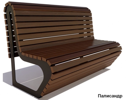 Скамейка парковая Премиум, Лиственница 1,2 м, фото 5