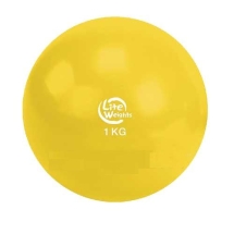 Медбол 1кг 1701LW, желтый Медбол 1кг 1701LW, желтый