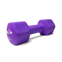 Гантель неопреновая DB-201 5 кг, фиолетовая