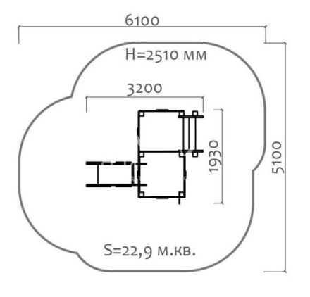 Игровой комплекс 070281.21 H=650 для детей 2-4 года для уличной площадки, фото 2
