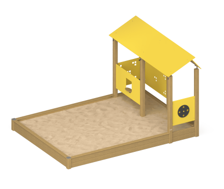 Песочница ПСL-03 с игровым модулем для детской площадки, фото 1