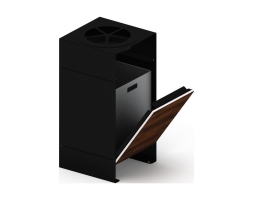 Урна парковая с пепельницей (черная) (под анкера) Символ 11, фото 3 Урна парковая с пепельницей (черная) (под анкера) Символ 11, фото 3