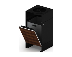 Урна парковая с пепельницей (черная) (под анкера) Символ 11, фото 1 Урна парковая с пепельницей (черная) (под анкера) Символ 11, фото 1