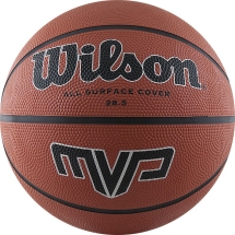 Мяч баск. WILSON MVP, арт.WTB1418XB06, р.6, резина, бутил.камера, коричневый