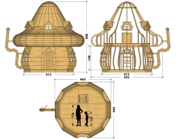 Игровой домик TORUDA WOOD Огромная поганка, фото 4