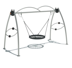 Качели Гнездо тип 2 с различными декоративными элементами для детской площадки