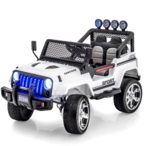 Двухместный полноприводный электромобиль White Jeep 12V 2.4G - S2388-W