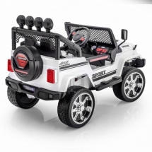 Двухместный полноприводный электромобиль White Jeep 12V 2.4G - S2388-W