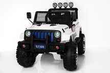 Двухместный полноприводный электромобиль White Jeep 12V 2.4G - S2388-W