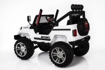 Двухместный полноприводный электромобиль White Jeep 12V 2.4G - S2388-W