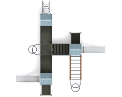 Детская игровая площадка Дворик детства (Тайга) горка Н 1200 ДИК 2.01.4.02-03, фото 5