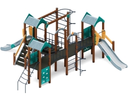 Детская игровая площадка Дворик детства (Тайга) горка Н 1200 ДИК 2.01.4.02-03, фото 4