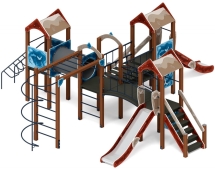 Детская игровая площадка Дворик детства (Алтай) горка Н 1200 ДИК 2.01.4.02-24