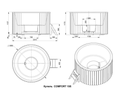 Купель COMFORT 195 COLD (термоберёза), фото 10