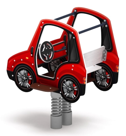 Машинка - Качалка на пружине двухместная машинка - ИО 23.03.01-03.И1, фото 4