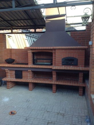 Печь Аристократ 750 Радиальный кирпич красный с коричневым, фото 2