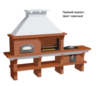 Печь Аристократ 750 Радиальный кирпич красный с коричневым