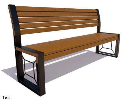 Скамейка уличная Бавария, Сосна 1,2 м, фото 2