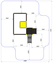 Песочница Роза ПСL-02 с горкой для детской площадки , фото 3 Песочница Роза ПСL-02 с горкой для детской площадки , фото 3