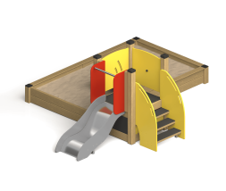 Песочница Роза ПСL-02 с горкой для детской площадки , фото 1 Песочница Роза ПСL-02 с горкой для детской площадки , фото 1