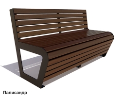 Скамейка уличная Клин, Лиственница 1,5 м, фото 5