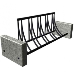 Велопарковка из камня и металла на 5 мест ВП-17, фото 1 Велопарковка из камня и металла на 5 мест ВП-17, фото 1