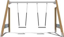 Качели двухсекционные Открытие КЧ110.00.1 для детских площадок, фото 2