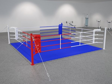 Ринг боксерский напольный на упорах 5х5м (монтажная площадка 6х6м), фото 1