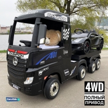 Электромобиль Mercedes-Benz Actros HL358 4WD с прицепом черный