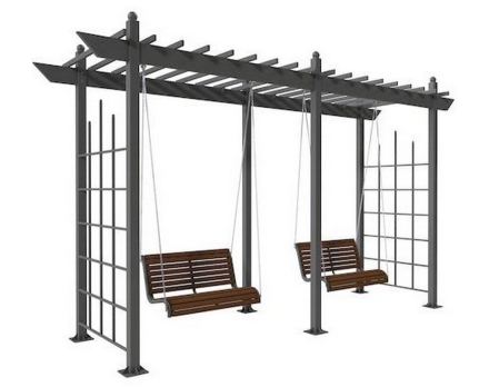 Качели садово-парковые Венто 2, одинарные, фото 3