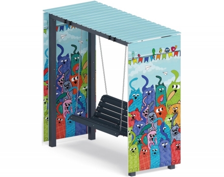 Пергола с диваном Коты в саду (без поликарбоната), фото 2