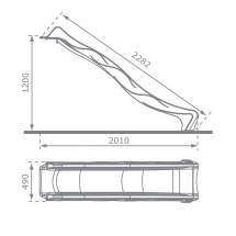 Горка типа - REX, HDPE высота 1200мм