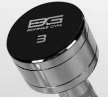 BRONZE GYM BG-PA-DB-C03 Гантель хромированная 3 кг BRONZE GYM BG-PA-DB-C03 Гантель хромированная 3 кг