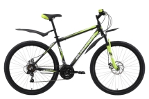 Велосипед Black One Onix 27,5 D Alloy чёрный/зелёный/белый 20"