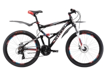 Велосипед Stark'17 Jumper 26.2 FS D черно-красный 20"