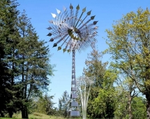 Скульптура из нержавеющей стали Квант Стандартный размер, трубчатое основание из обычной стали