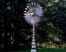 Скульптура из нержавеющей стали Квант Стандартный размер, трубчатое основание из обычной стали