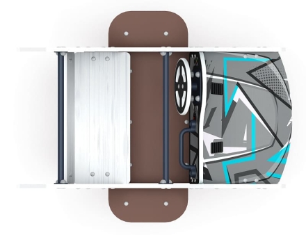 Машинка - Качалка на пружине двухместная машинка - ИО 23.03.01-04.И1, фото 5