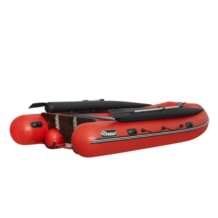 Моторная лодка ПВХ Фрегат 390 FM Jet/L/S (ФМ Джет/Л/С) с фальшбортом Красный, фото 3